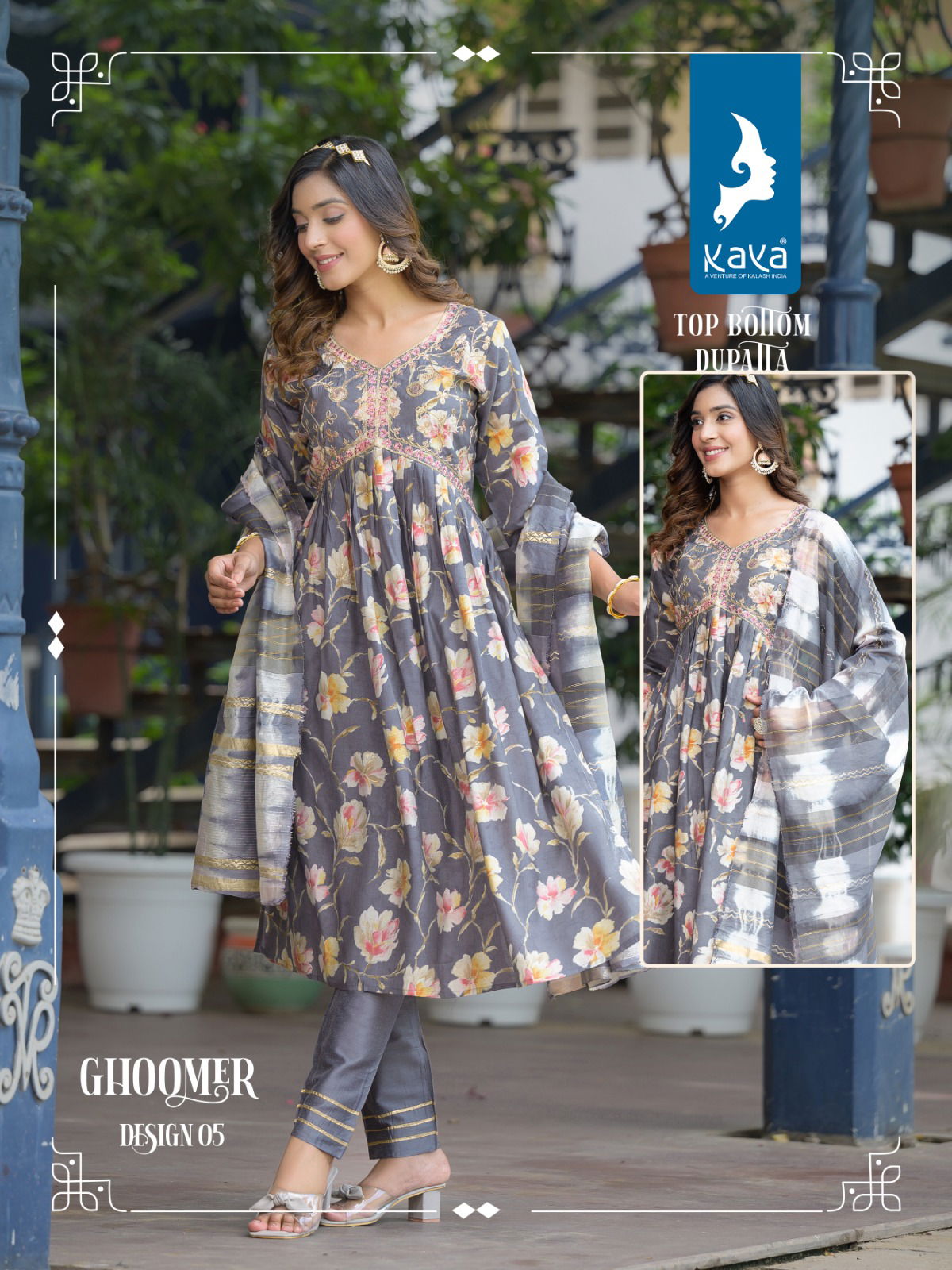 Kaya Ghoomer 01 Chanderi Model Readymade Suits Catalog
